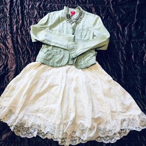 Banana Republic silk slip skirt